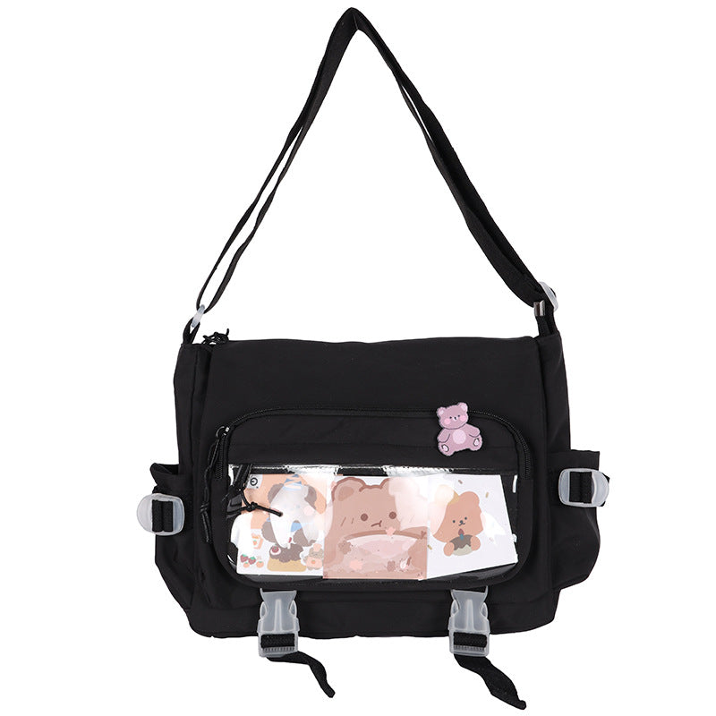 Korean Style Vintage Cute Bear Transparent Shoulder Bags