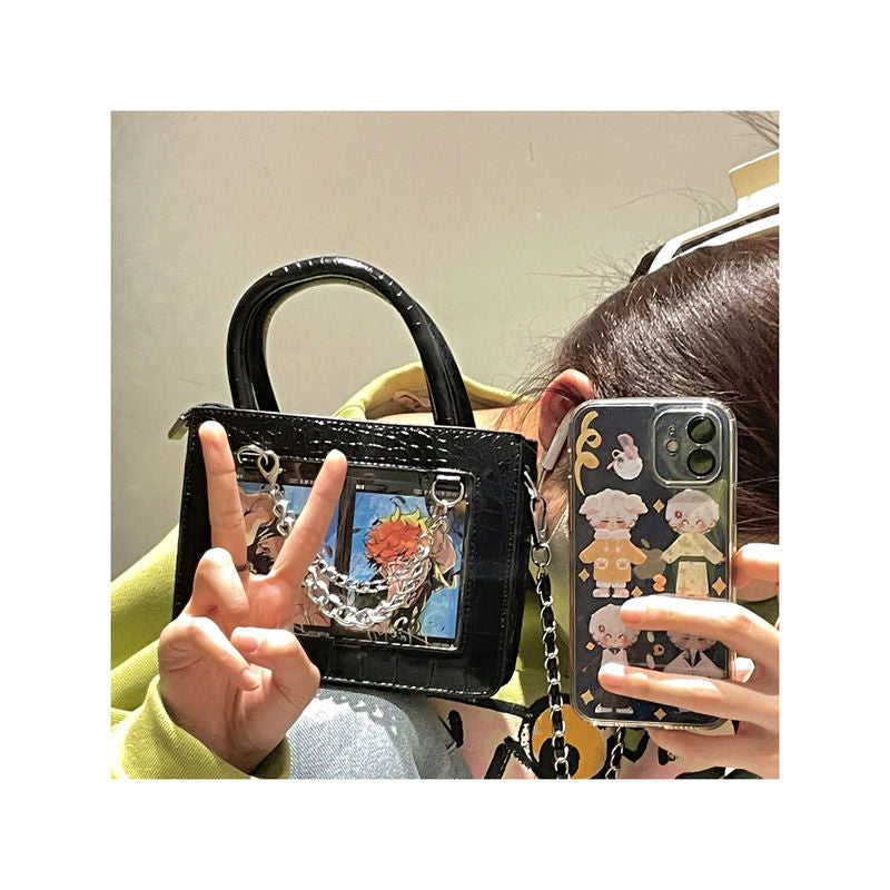Women's Niche Spicy Transparent Versatile Daily Cartoon Shoulder Bags