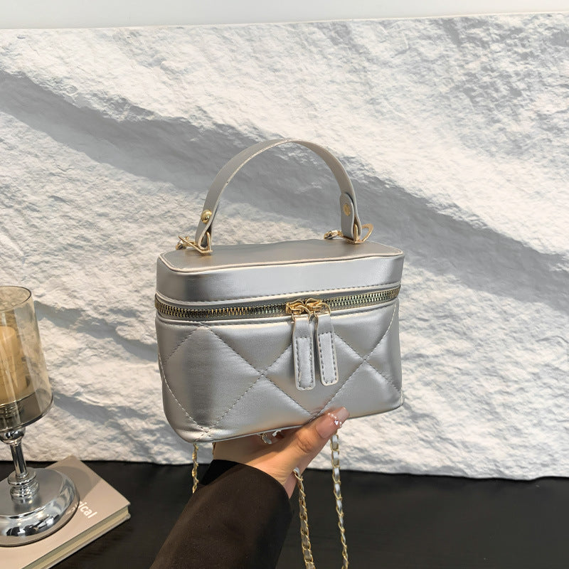 Women's Portable Summer Fashion Rhombus Chain High-grade Small Square Bags