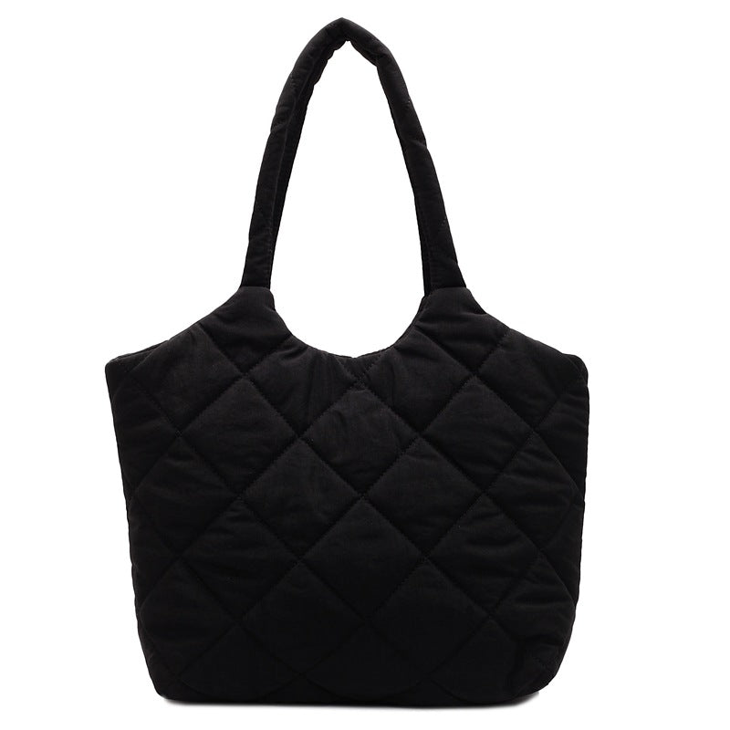 Rhombus Solid Color Simple Fashion Commute Shoulder Bags