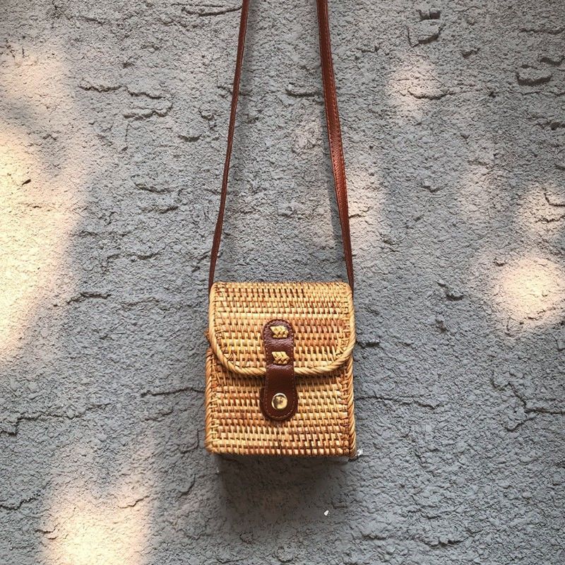 Rattan Autumn Weave Woven Retro Straw Handbags