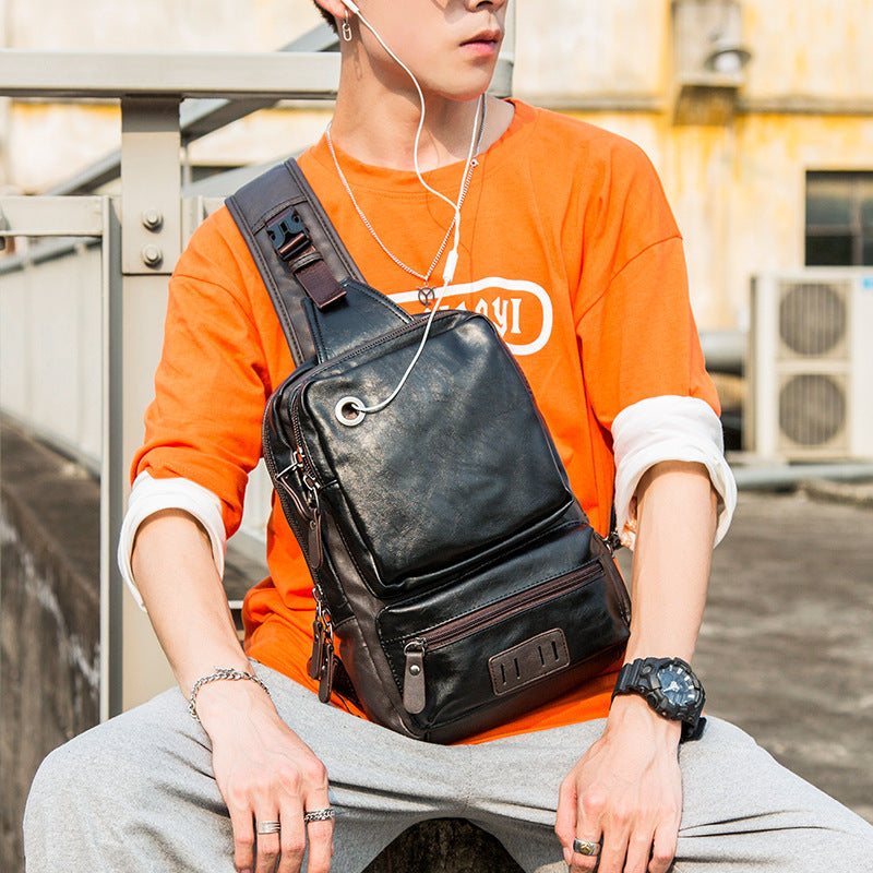 Men's Korean Style Fashion Large Capacity Tide Men's Chest Bags