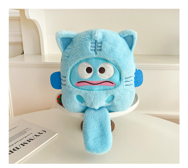 Cute Plush Western Style Cartoon Cat Shoulder Bags