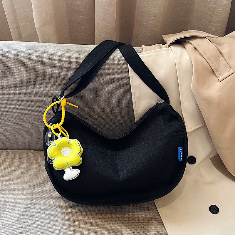 Women's Large Capacity Canvas Dumpling Style Fashion Crossbody Bags