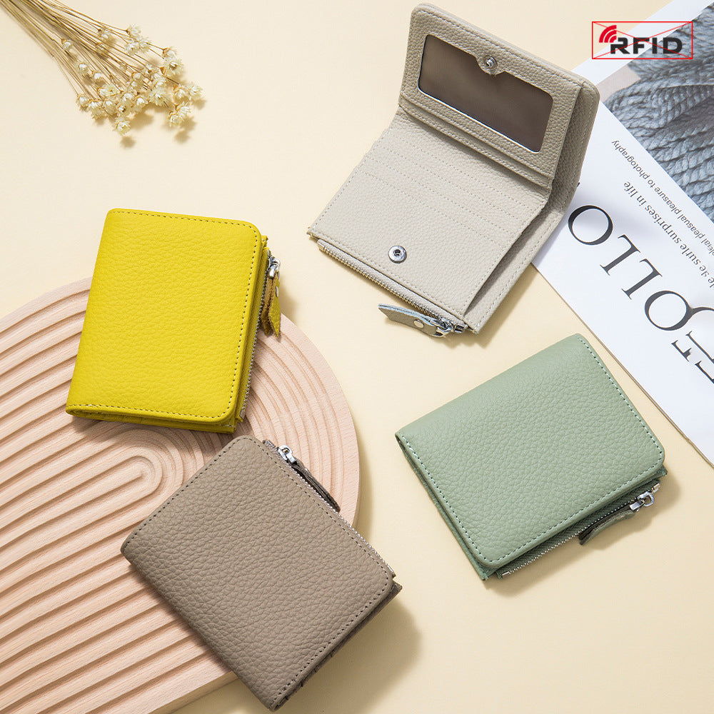 Women's Fashionable Short Large Capacity Zipper Pocket Ladies Wallets