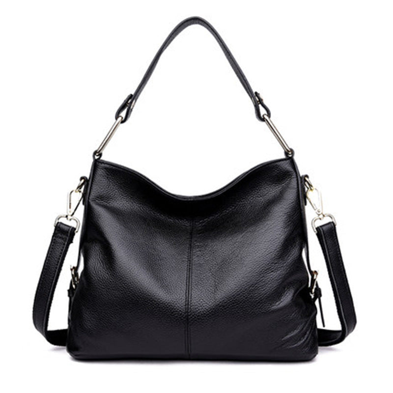 Women's Solid Color Leather Simplicity One Crossbody Bags