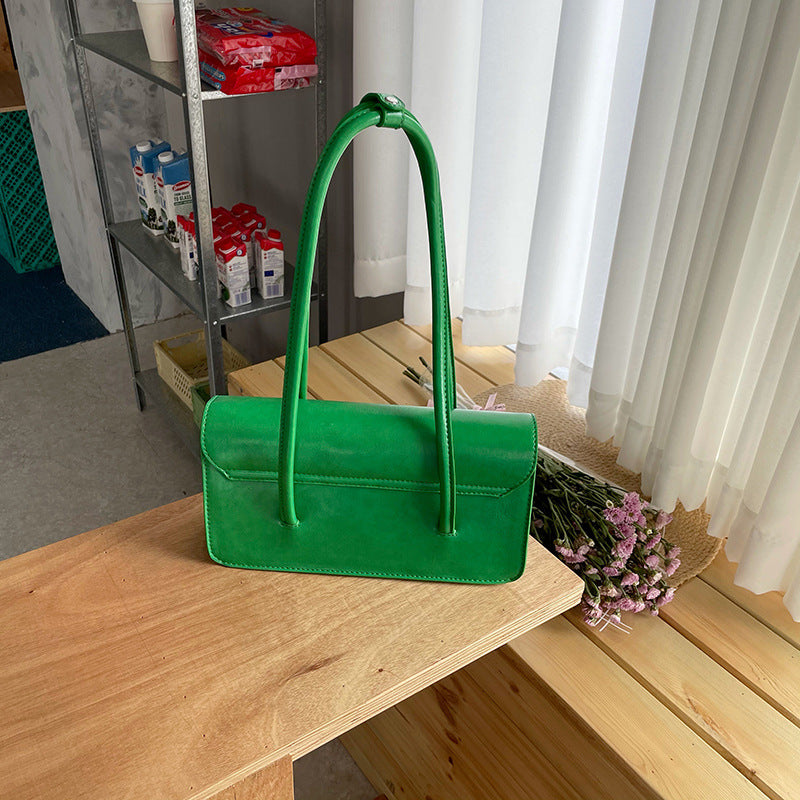 Women's Summer Smooth Leather Flap Minority Texture Shoulder Bags