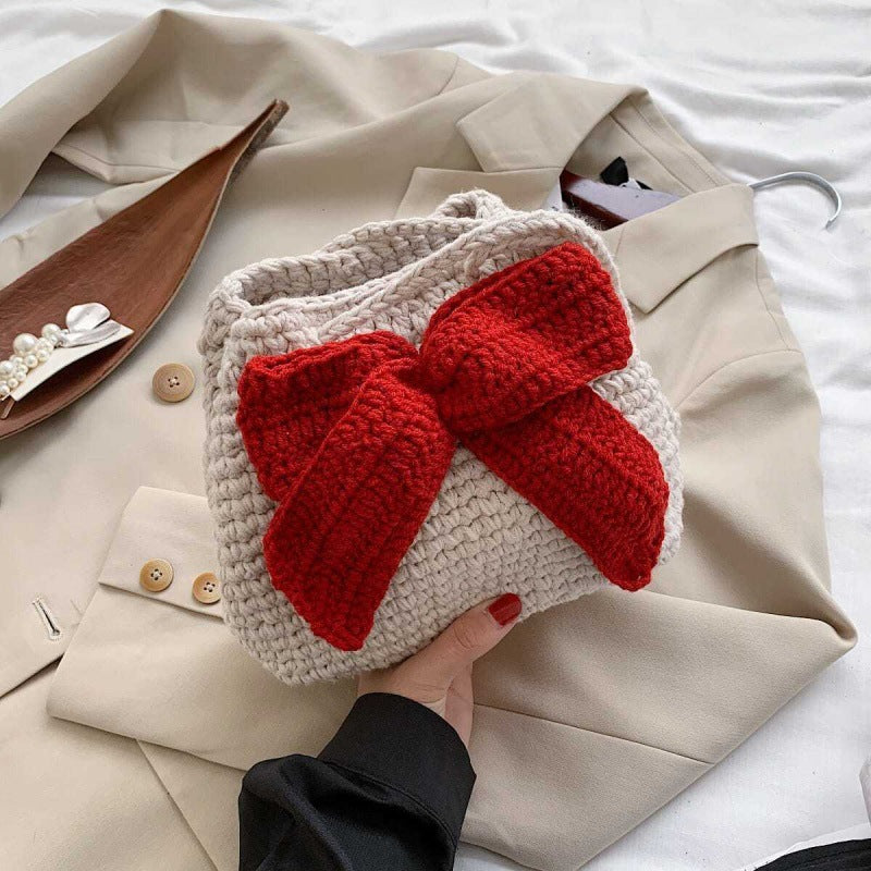 Hand-woven Wool Handmade Strawberry For Girlfriend Crossbody Bags