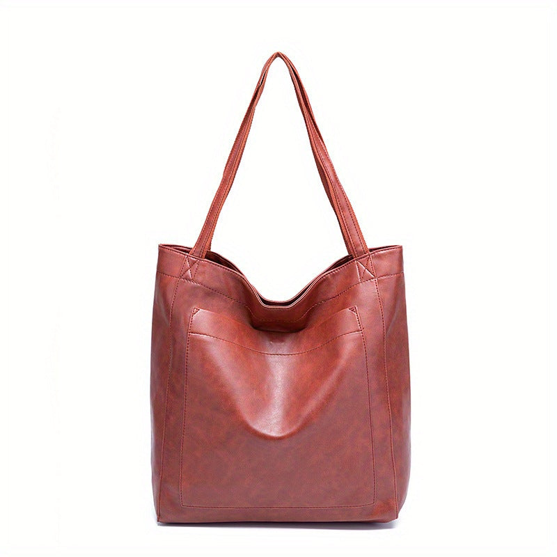 Women's Portable With Pocket One Retro Oil Waxed Tote Bags