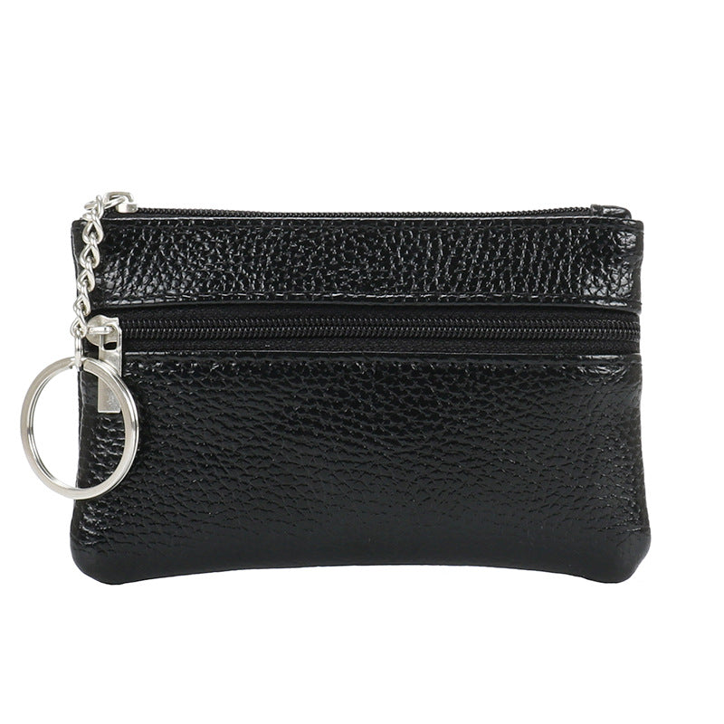 Authentic Leather Tactile Feel Female Mini Short Coin Purses