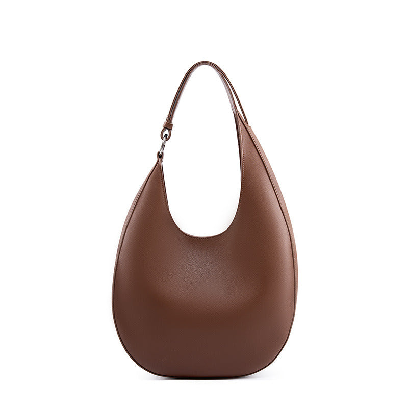 Women's Design Selenodont Semicircle Underarm Genuine Leather Handbags