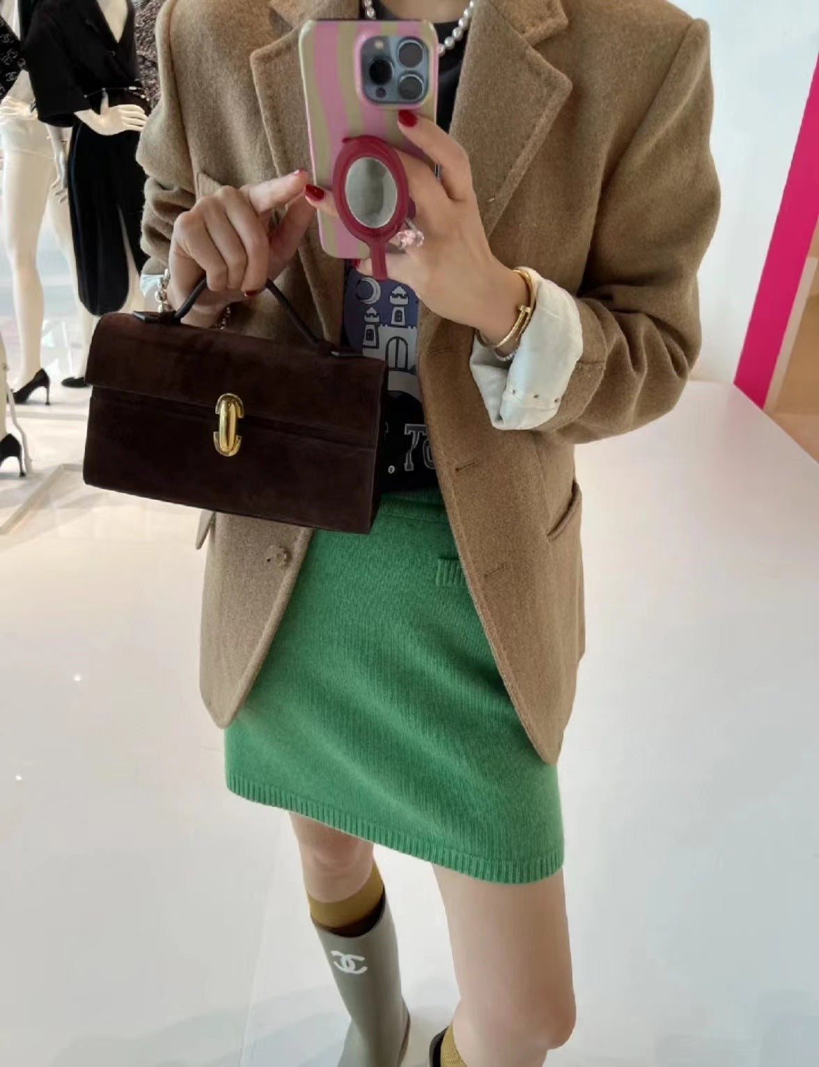 Women's Minority High-grade Light Luxury Suede Frosted Handbags