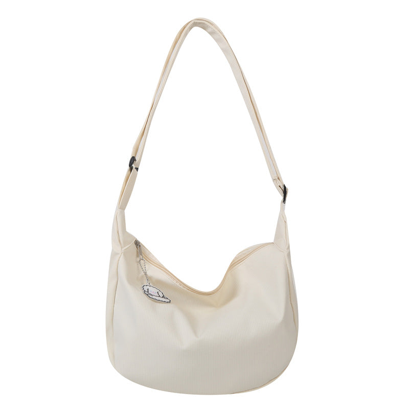 Women's Large Capacity Canvas Solid Color Simple Shoulder Bags