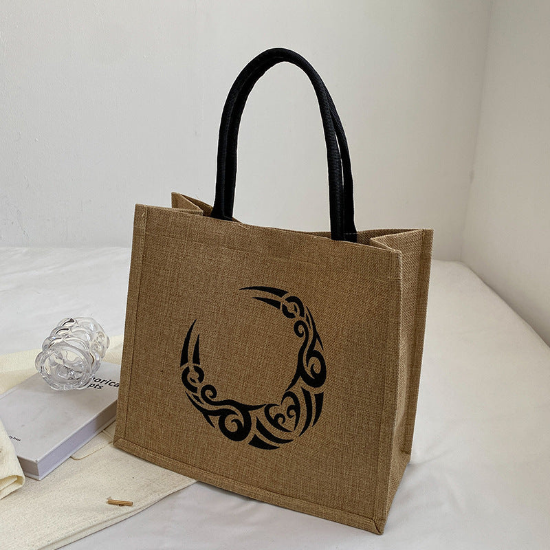 Women's Capacity Linen Fashion For Moms Class Shoulder Bags