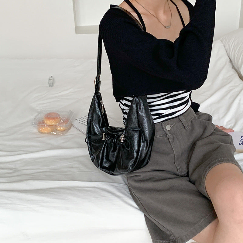 Women's One Design Personalized Tide Drawstring Ruffle Shoulder Bags