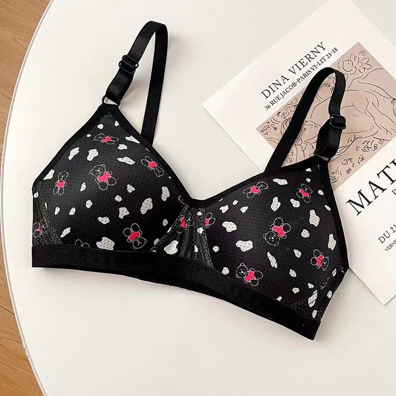 Cartoon Sweet Cute Underwear Wireless Comfortable Breathable Traceless Lingerie Sets