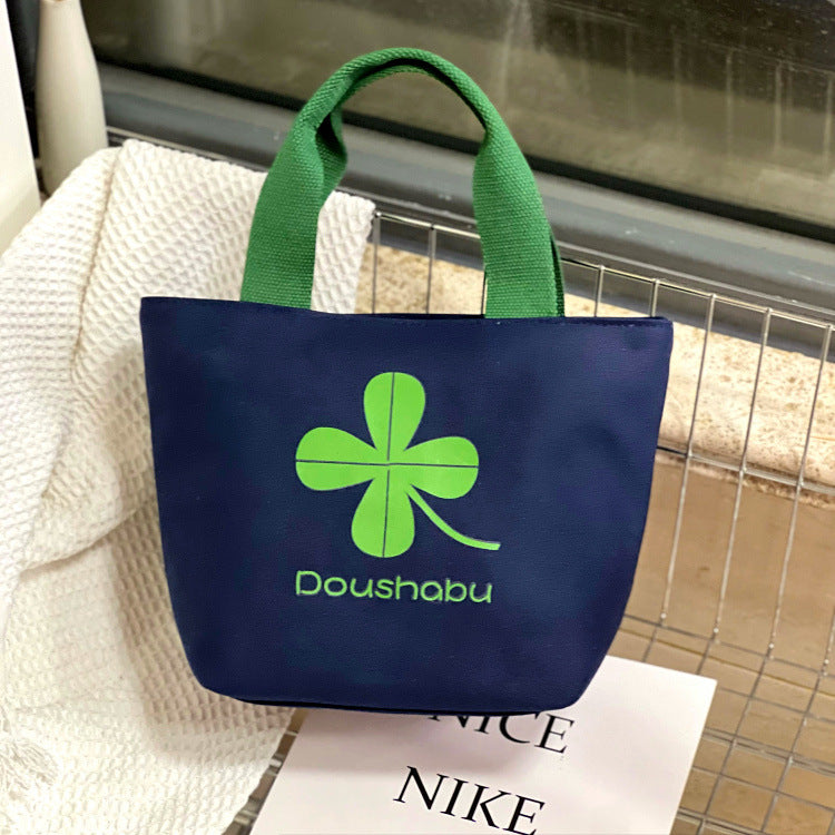 Volume Simple Canvas Lunch Box Hand Handbags