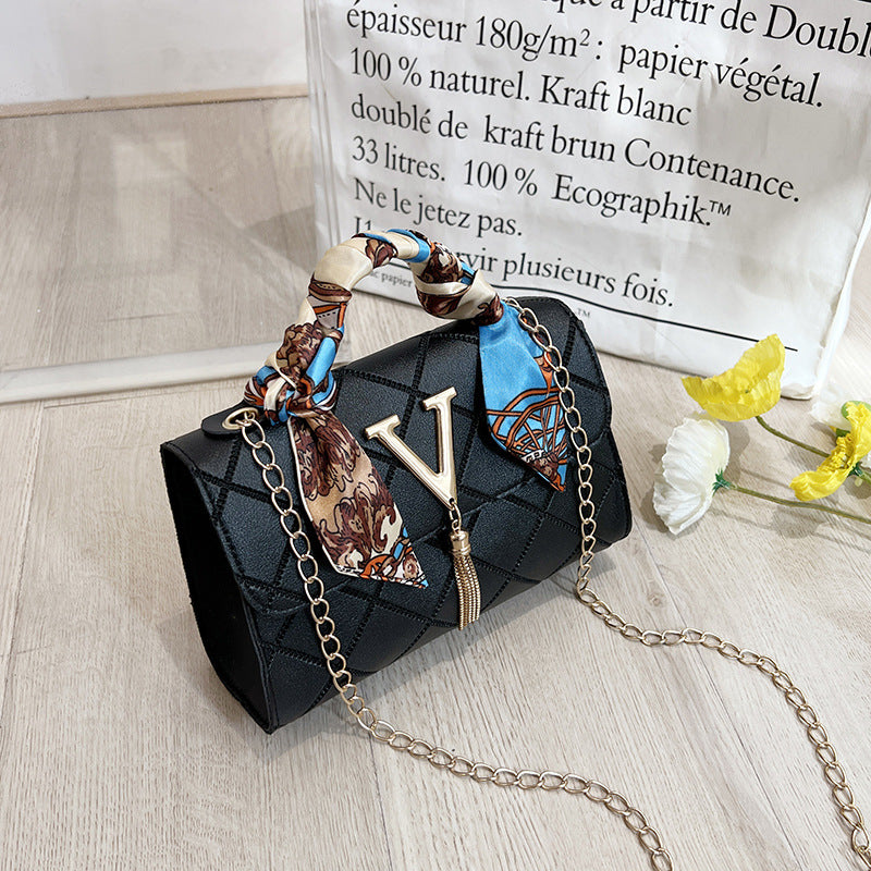 Trendy Women's Single Diamond Plaid Embossed Crossbody Bags