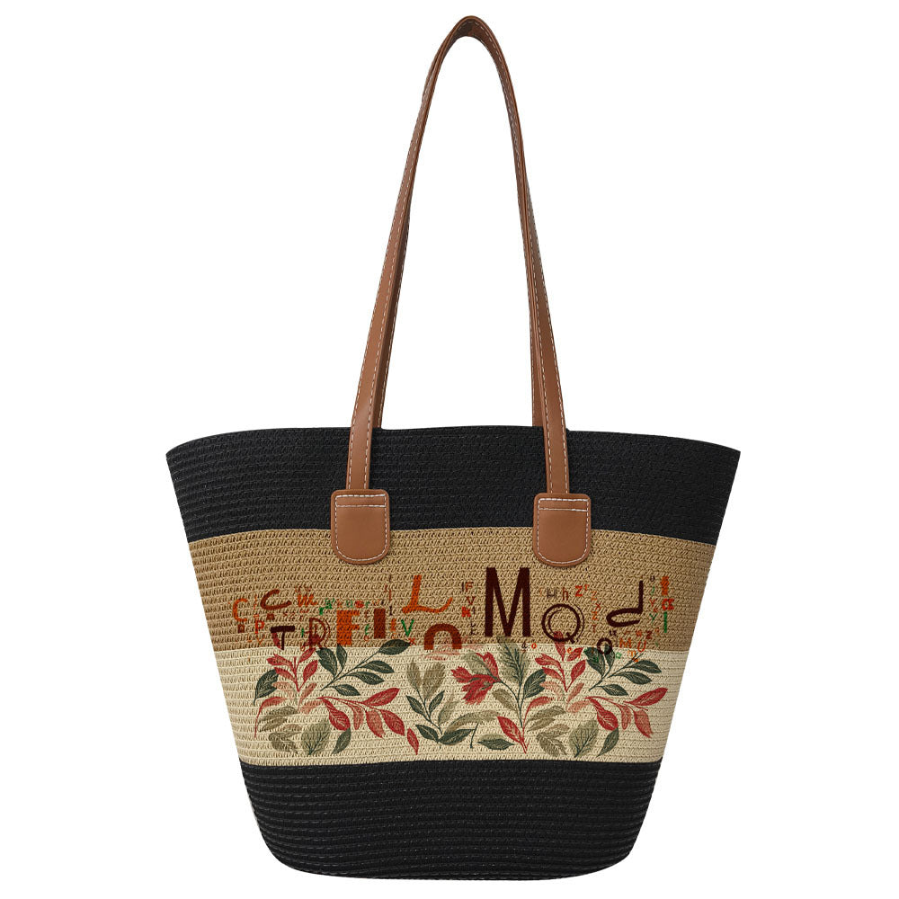 Style Large Capacity Straw Seaside Vacation Bags