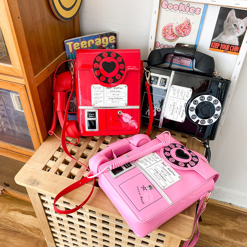 Creative Fun Simulation Telephone Set Cute Crossbody Bags