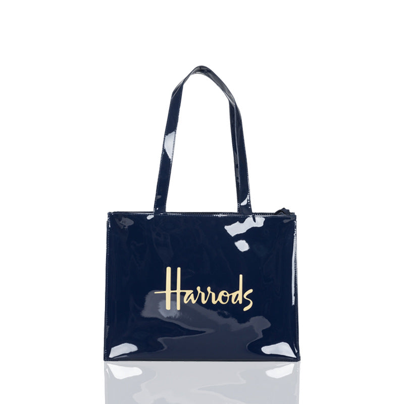 Blue Gold Word Fashion Simple Shopping Shoulder Bags
