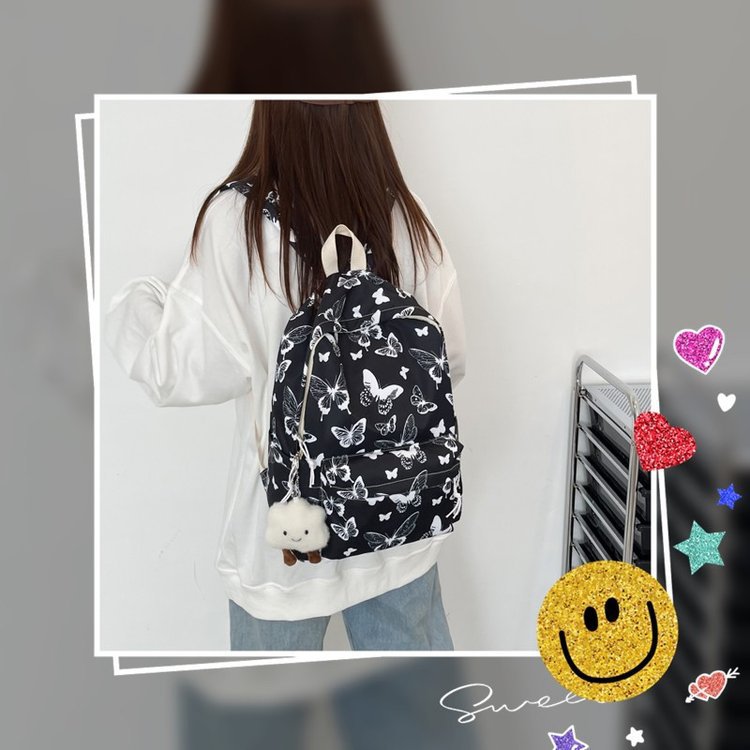 Women's Fashion Butterfly Pattern High Lightweight Backpacks