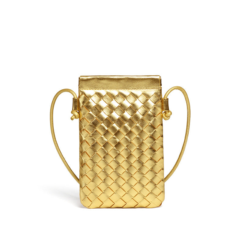 Autumn Woven Cell Niche Texture Mini Crossbody Bags