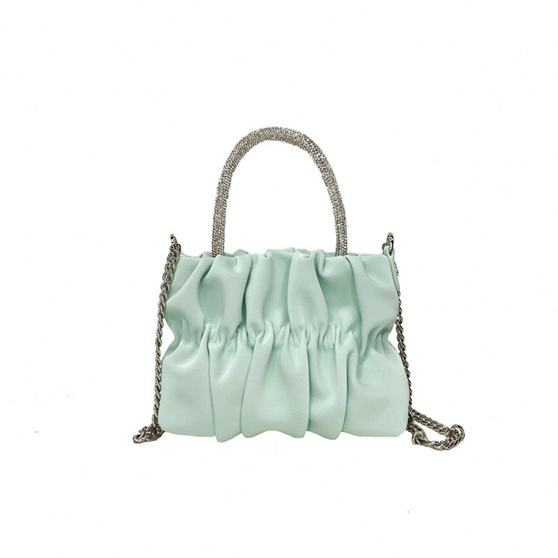 Women's Macaron Fresh Summer Fashion Pleated Cloud Handbags