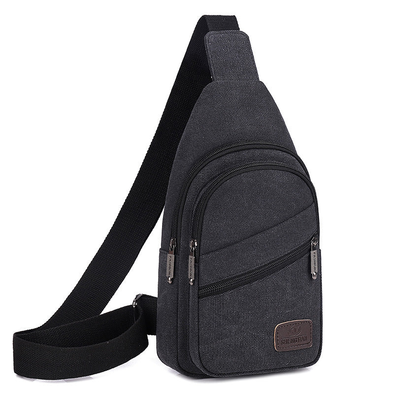 Men's Korean Style Versatile Large Capacity Canvas Men's Chest Bags