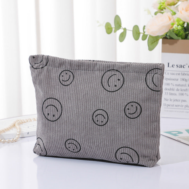 Dot Retro Smiley Face Storage Wash Clutch Cosmetic Bags