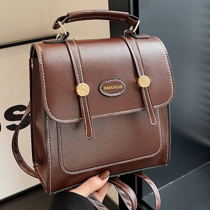 Popular Retro Textured Female Single Portable Backpacks