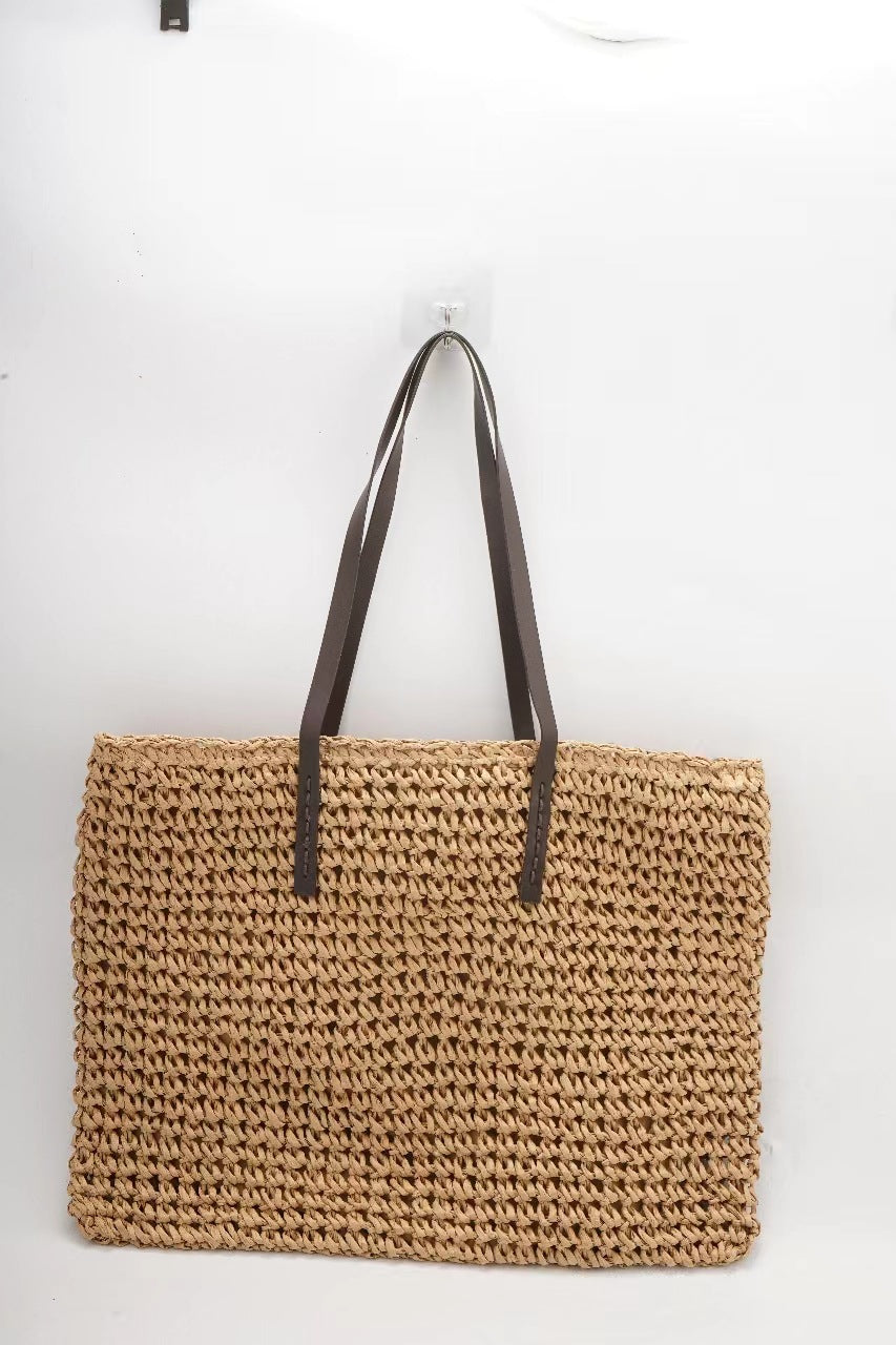 Summer Vacation Style Woven Large Capacity Handbags