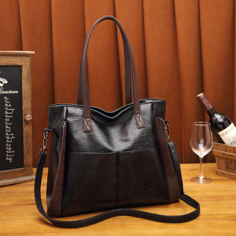 Women's Trending Sheepskin Soft Leather Fashion Mummy Shoulder Bags
