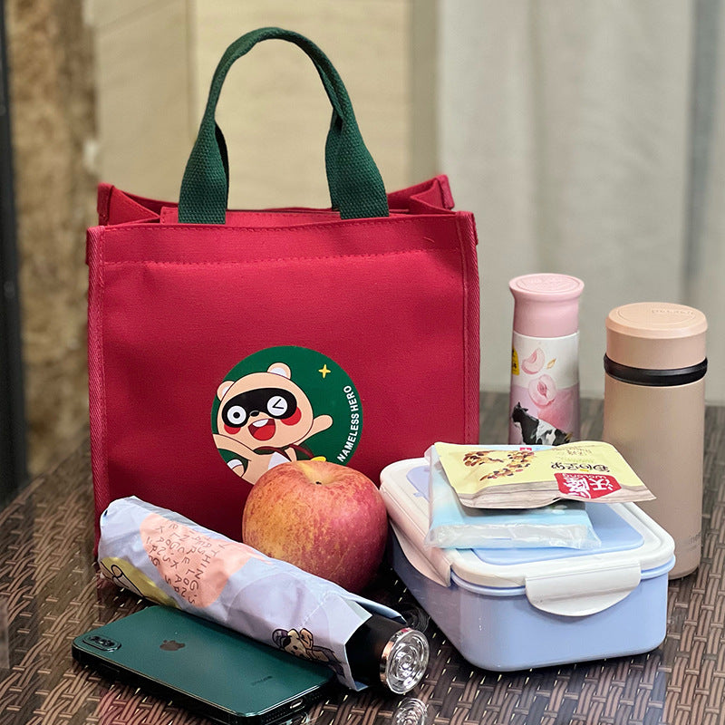 Cute Bear Lunch Box Hand Carrying Large Capacity For Handbags