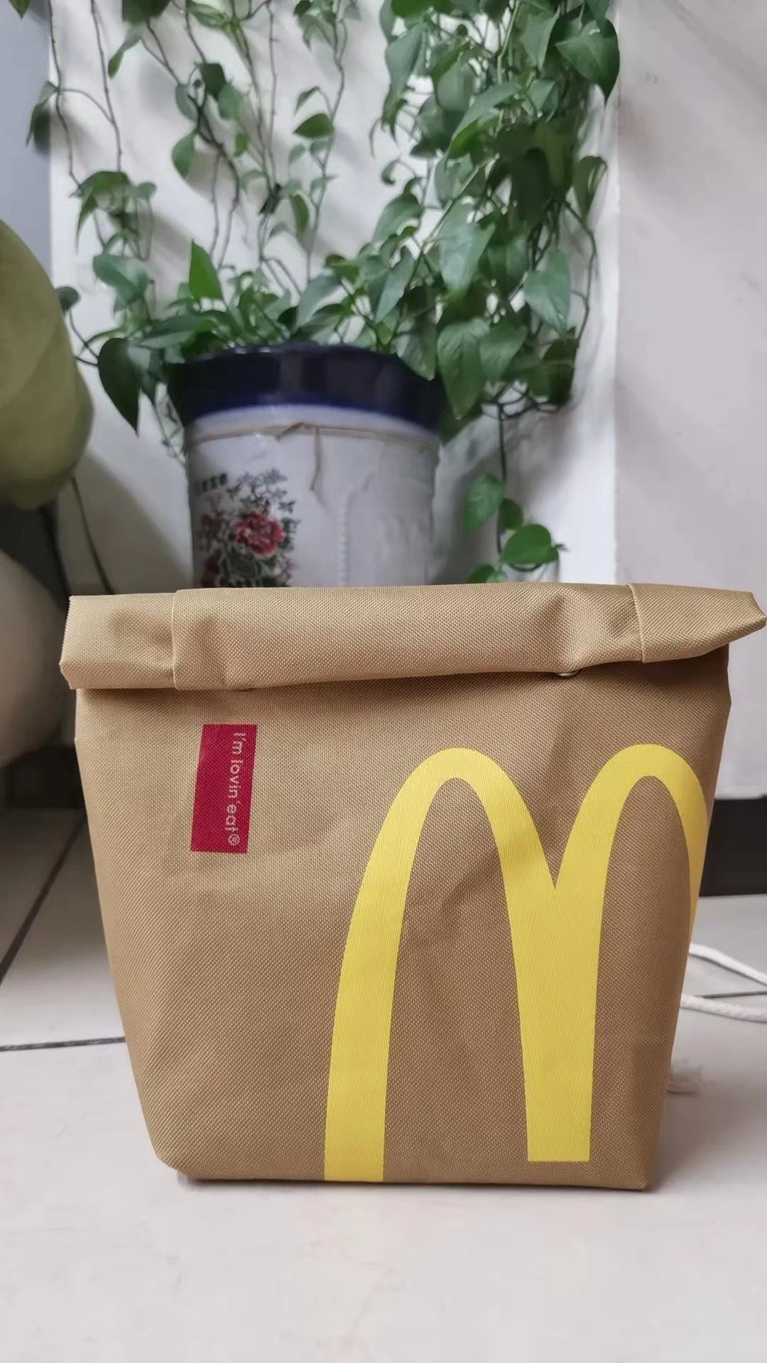 Casual Mcdonald Paper Printing Lunch Box Shoulder Bags