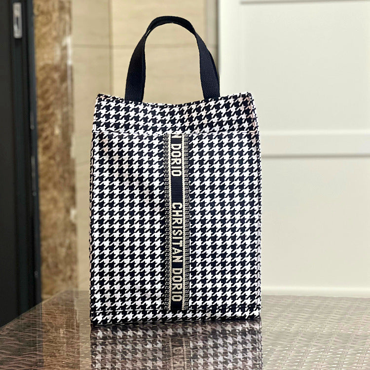 Fan Portable Medium Lunch Box Make-up File Handbags
