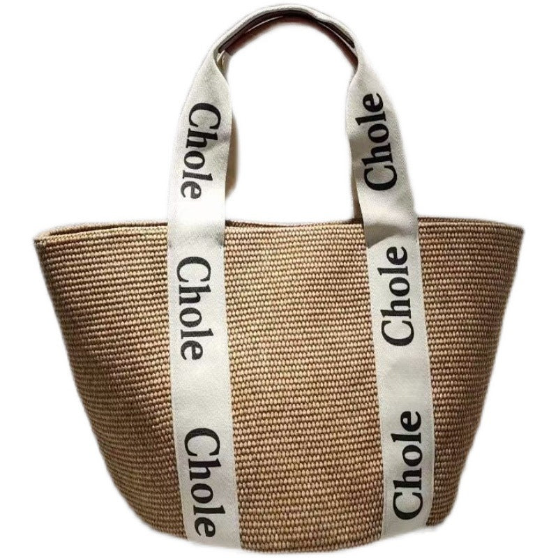 Women's Seaside Woven Female Niche Vegetable Basket Handbags