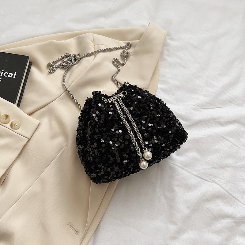 Women's Fashion Personality Sequin Korean Style Western Crossbody Bags