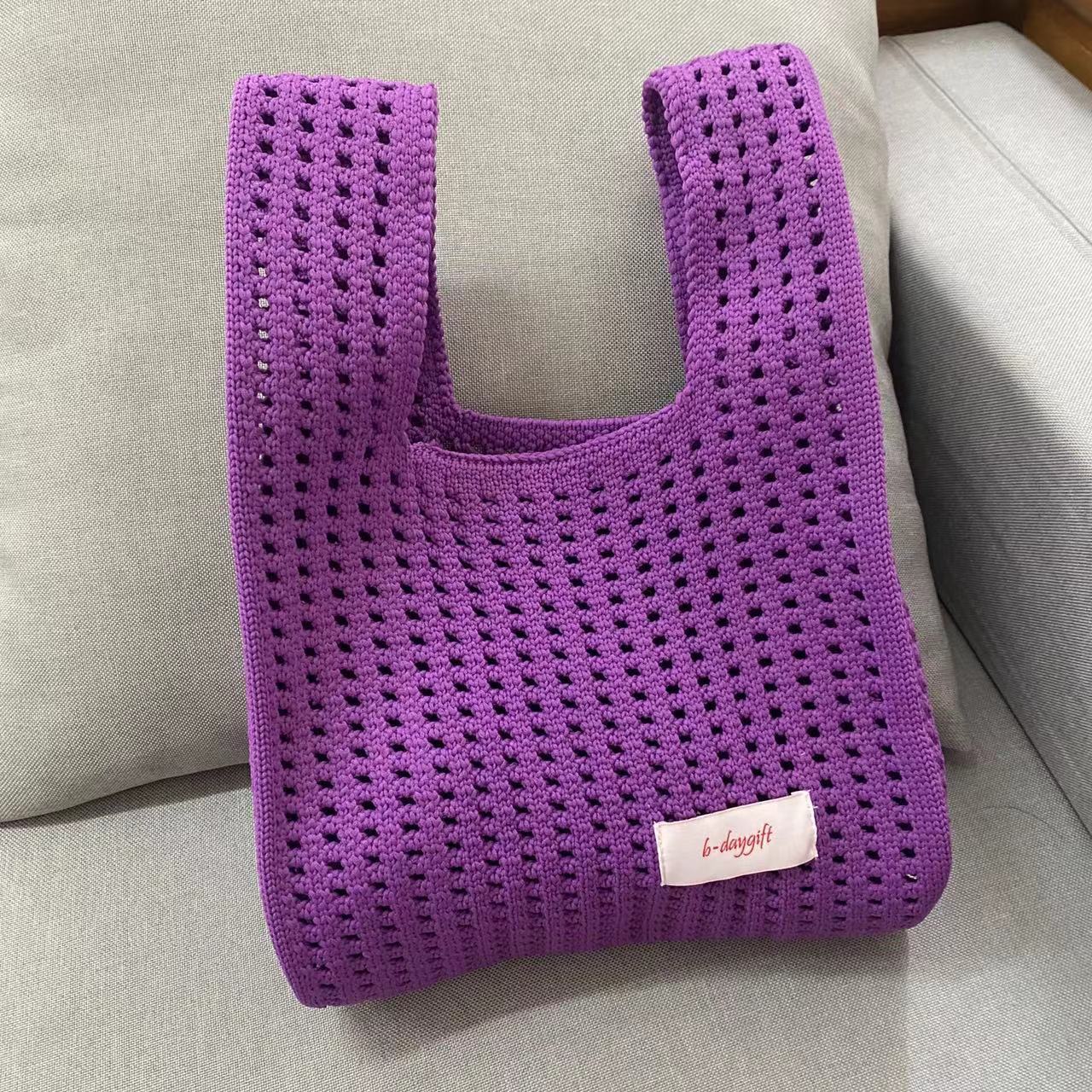 Women's Hollow Knitted Niche Personality Open Handbags