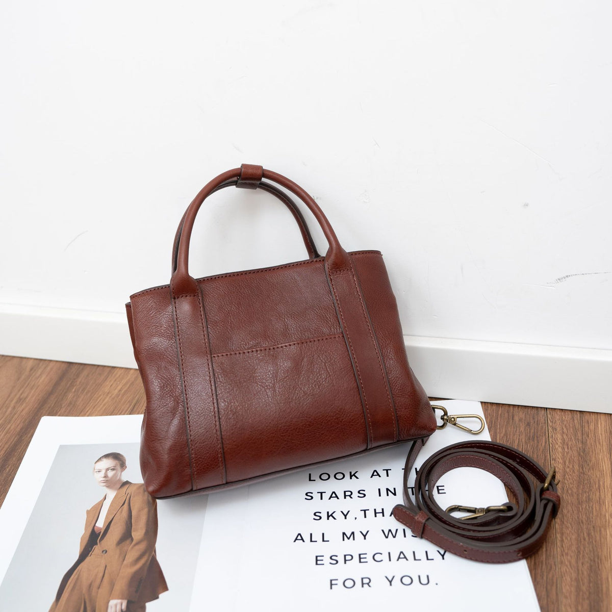 Style Vegetable Tanning Cowhide Lady's Characteristic Temperament Portable One Genuine Bags
