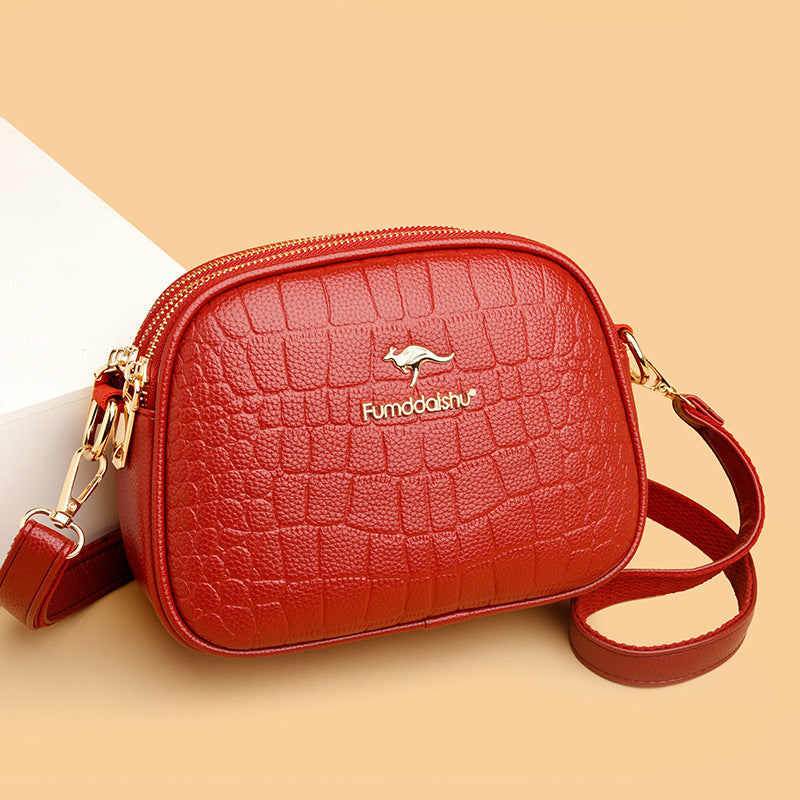 Women's Crocodile Pattern Large Capacity Cell Trendy Crossbody Bags