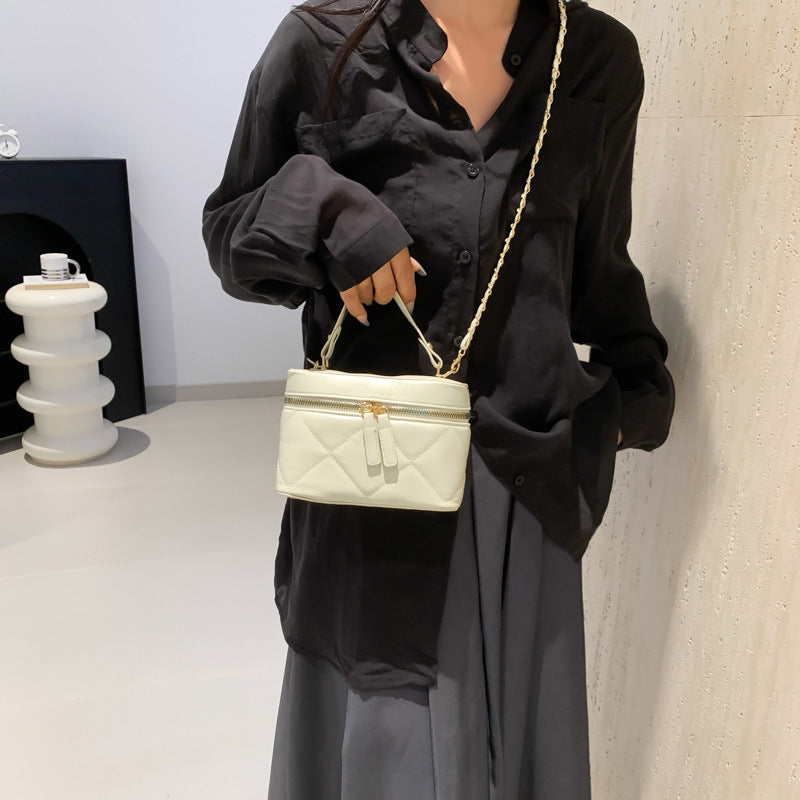 Women's Portable Summer Fashion Rhombus Chain High-grade Small Square Bags
