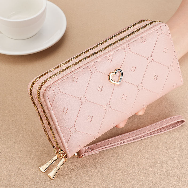 Charming Long Double Layer Zipper Fashion Ladies Wallets