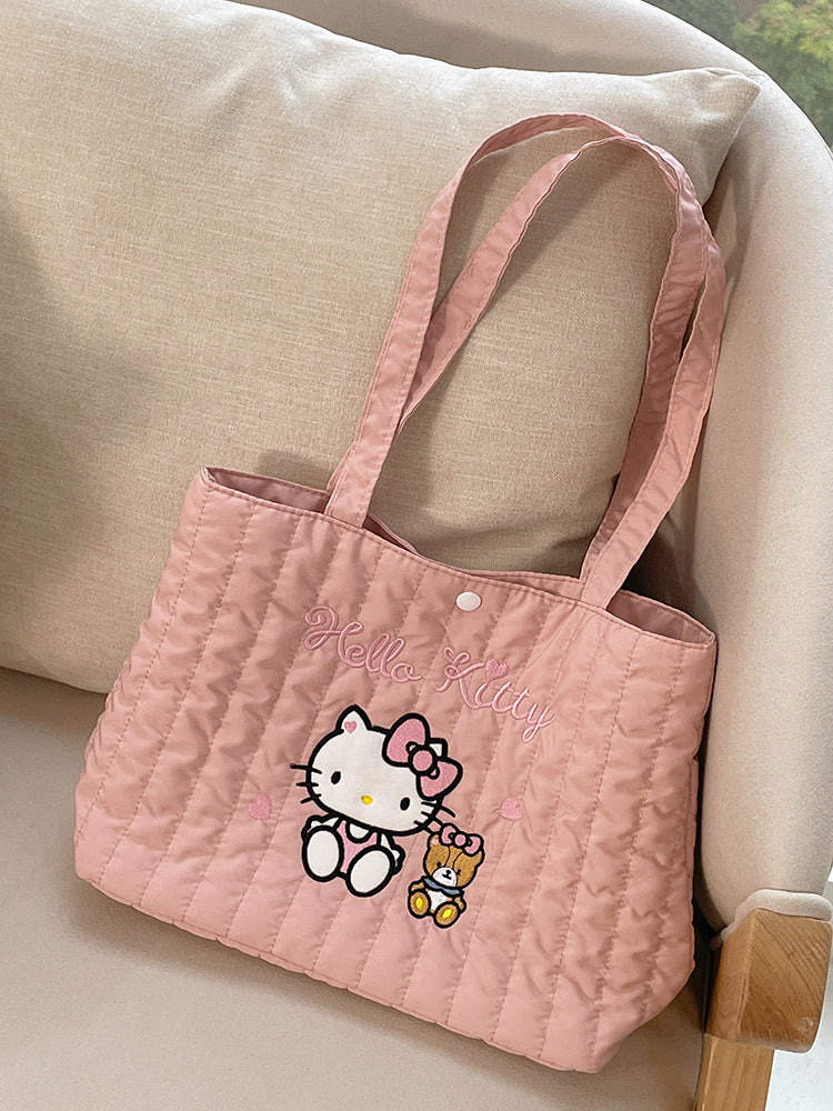 Cute Cartoon Pacha Dog Melody Embroidered Handbags