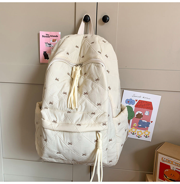 Good-looking Female Korean College Class Commuter Simple Versatile Backpacks