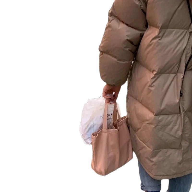 Versatile Women's Portable Color Canvas Reticule Handbags