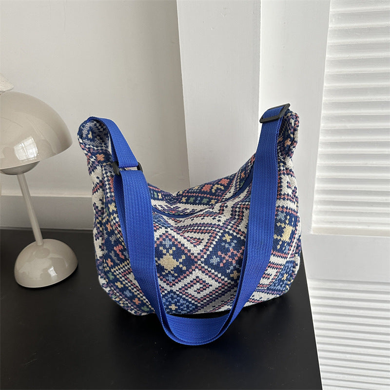 Women's National Fashion Ethnic Style Dumpling Color Crossbody Bags