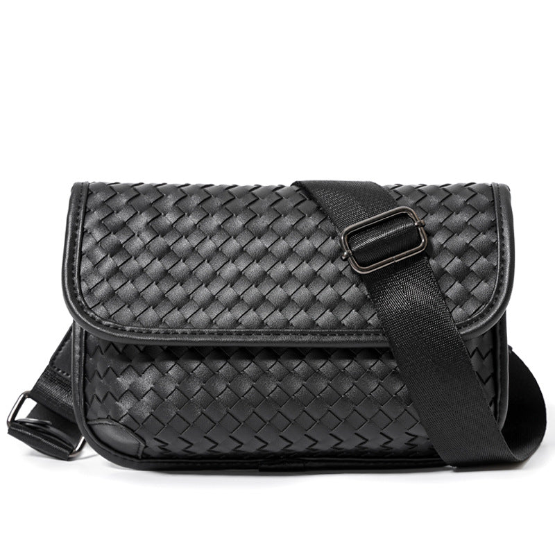 Classy Men's Fashion Hand-woven Street Mobile Men's Chest Bags
