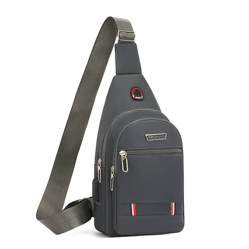 Men's Trendy Oxford Cloth Fashion Simple Portable Men's Chest Bags
