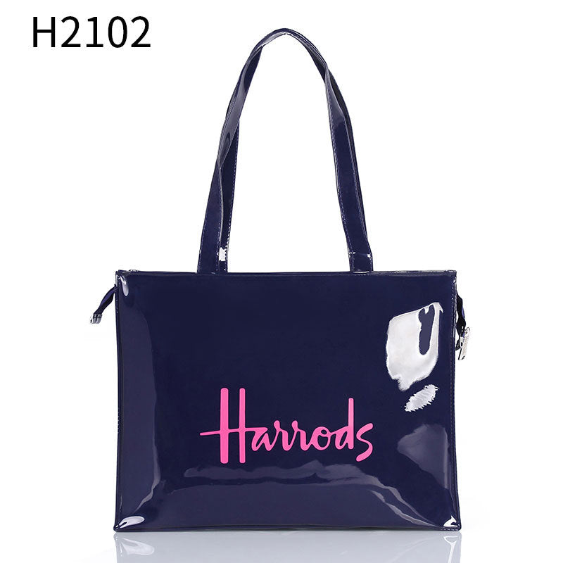 Blue Gold Word Fashion Simple Shopping Shoulder Bags